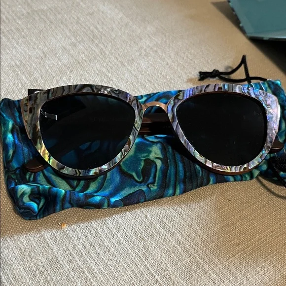 SLYK SHADES bombshell abalone sunglasses blue green - Picture 6 of 12